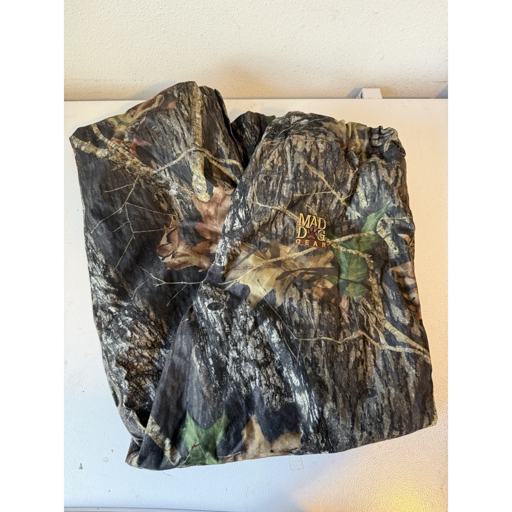 Mad Dog Gear Camo Hunting Pants Men's Size 2XL Lined Mossy Oak READ DESCRIPTION‎